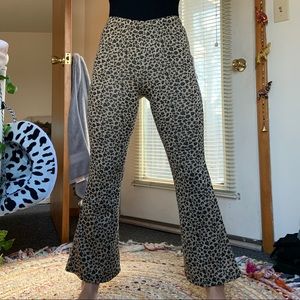 Flare cheetah pants from F21